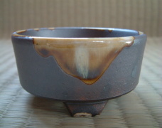 上野焼ミニ盆栽鉢の画像